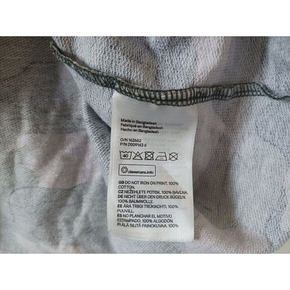 H&M Divided Rebel Girl Womens Short Sleeve Camo Green Crop Top Size M - Picture 7 of 8